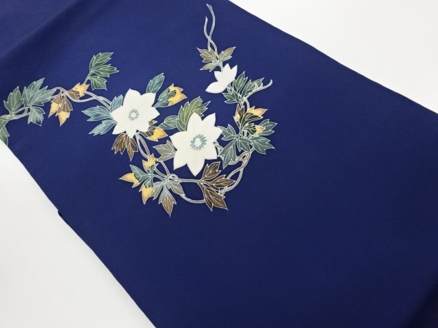 JAPANESE KIMONO / ARTIST-MADE SHIOZE HAND-PAINTED IRON WIRE PATTERN NA